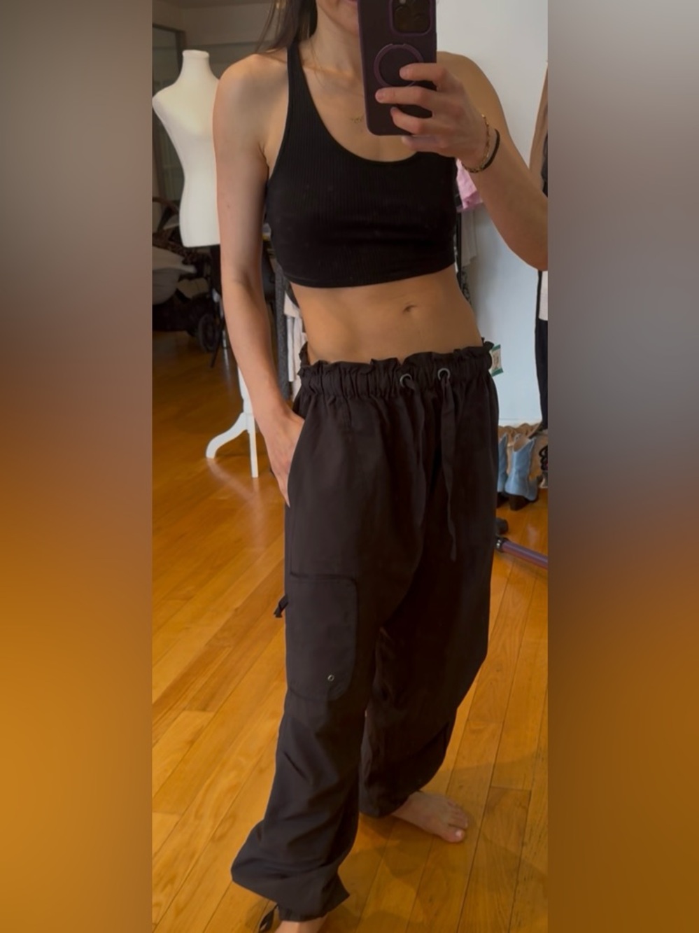 Free people movement spring trekker drop crotch nylon pants - Picture 9 of 13